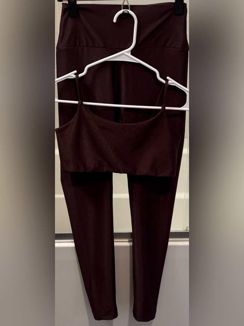 Booty by Brabants High-Shine Coffee Bralette & Leggings - Like New